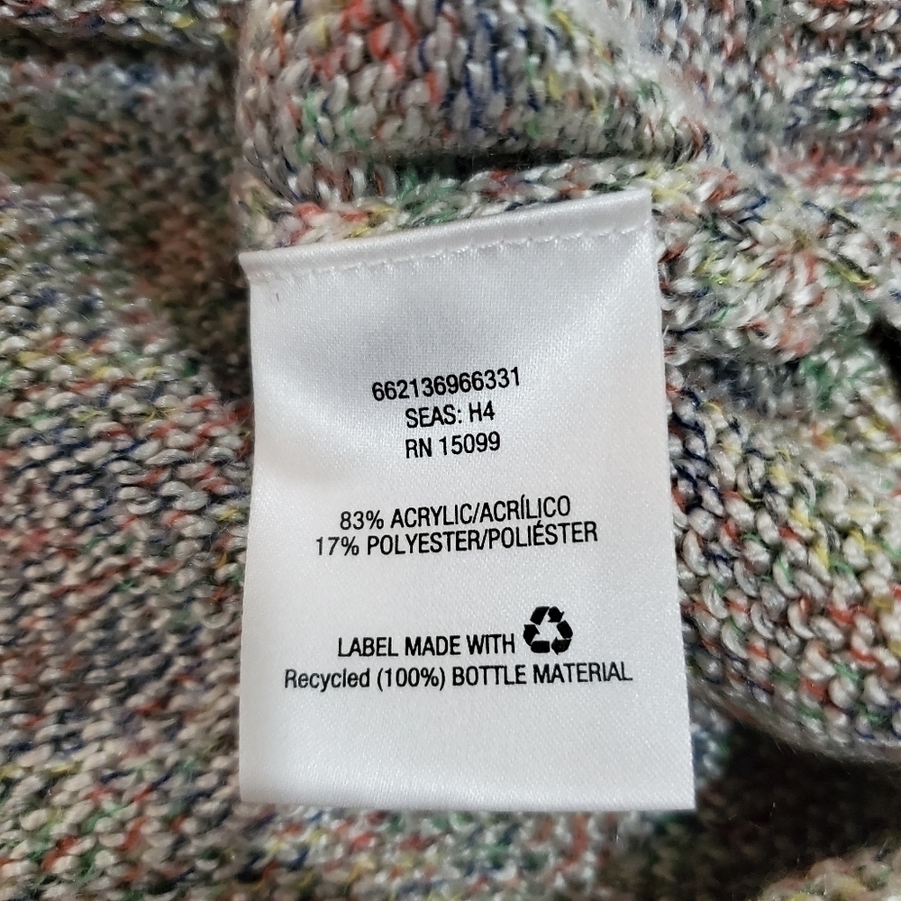 Laura Scott Ribbed Knit Confetti Colored Soft Sweater Size XL - Picture 10 of 10